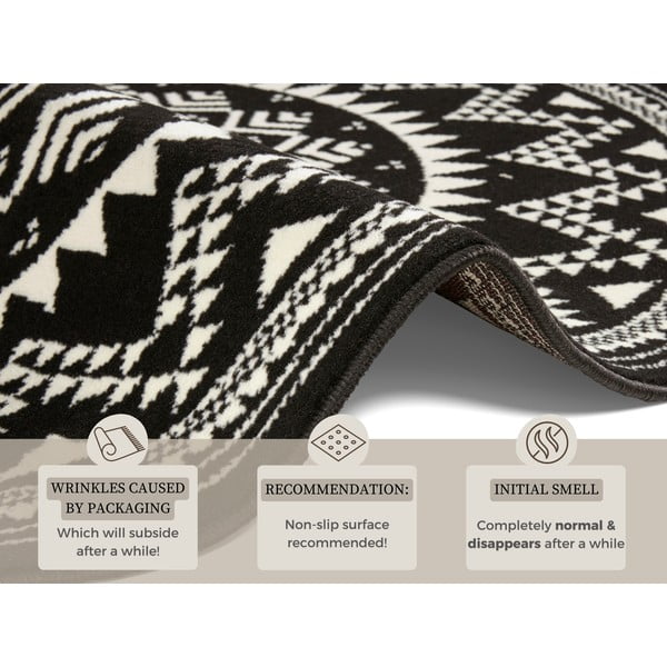 Celebration Valencia fekete szőnyeg, ⌀ 140 cm - Hanse Home-image-4