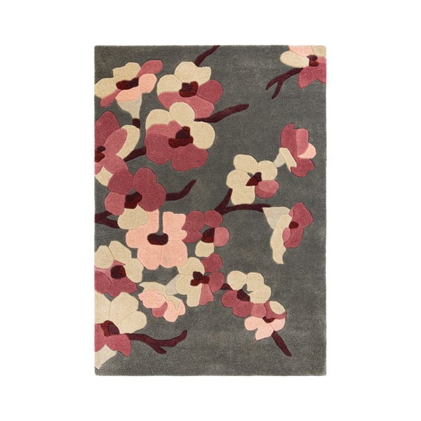 Blossom Charcoal Pink szőnyeg, 160 x 230 cm - Flair Rugs