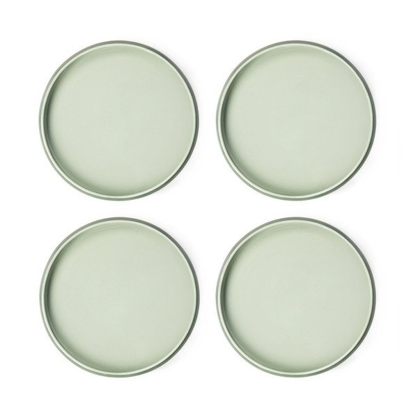 Zöld kőedény tányér készlet 4 db-os ø 22 cm Aura Rondo – Bonami Selection