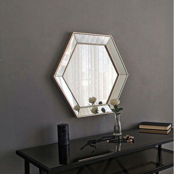 Hall falitükör aranyszínű kerettel - Neostill-image-3