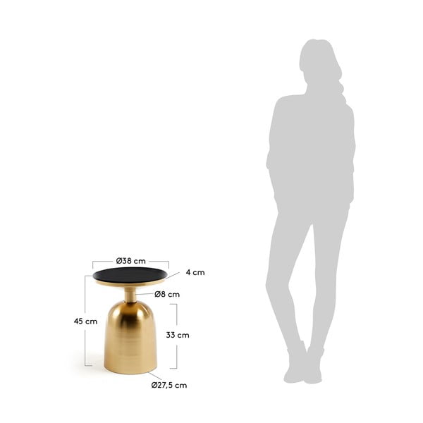 Physic aranyszínű tárolóasztal, ø 37 cm - Kave Home-image-4