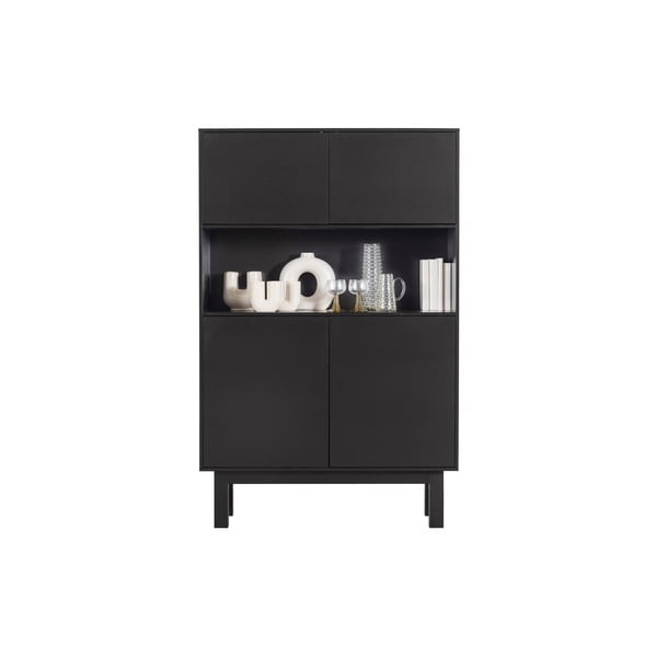 Fekete borovi fenyő szekrény 110x170 cm Finca – WOOOD-image-3