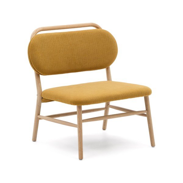 Mustársárga zsenília fotel Helda – Kave Home