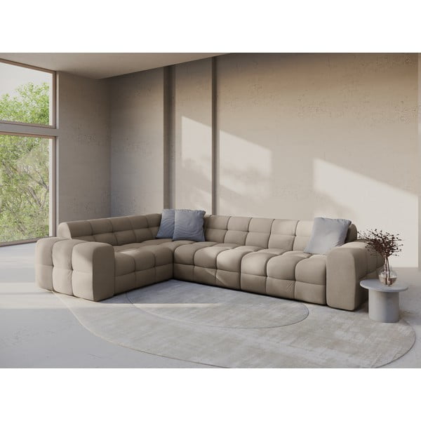 Barna sarokkanapé (bal oldali-L alakú) Kendal – Micadoni -image-1