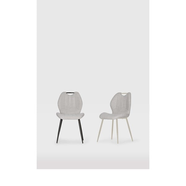 Világosszürke étkezőszék szett 4 db-os Muli – Marckeric-image-1