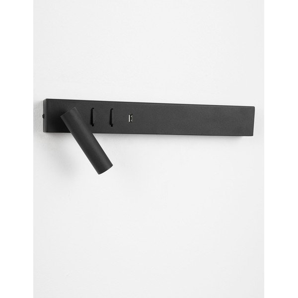 Matt fekete fém LED fali lámpa hajlítható szerkezettel-USB csatlakozóval Vida – Nova Luce-image-3