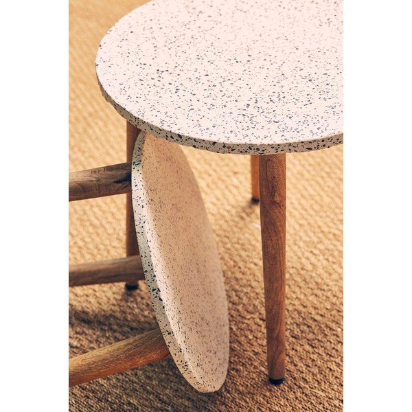 Kerek tárolóasztal terrazzo asztallappal ø 42 cm Terrazzo – Jardin d'Ulysse-image-1