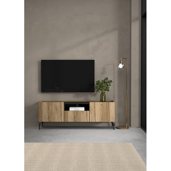 Barna TV-állvány tölgyfa dekorral 147x54x41 cm Bergen – Tvilum-image-1