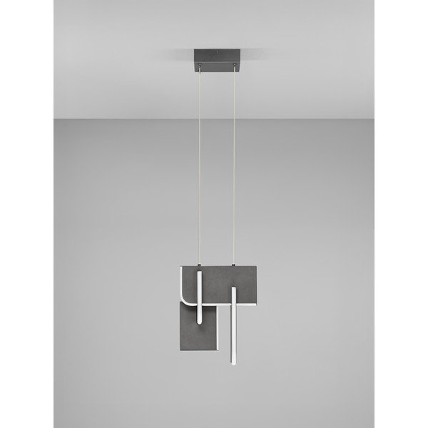 Világosszürke fém LED dimmelhető függőlámpa Totem – Nova Luce-image-4
