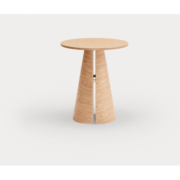 Natúr színű kerek étkezőasztal tölgyfa dekorral ø 65 cm Cep – Teulat-image-4