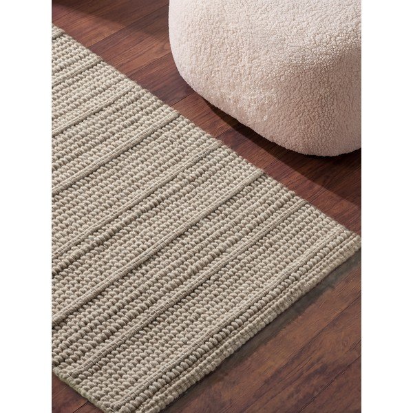 Krémszínű kézi szövésű gyapjú futószőnyeg 80x250 cm Camden Parker – Ted Baker-image-3