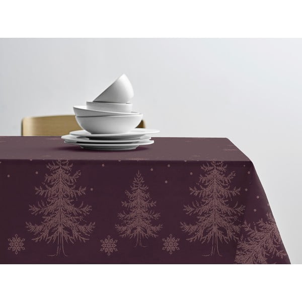 Winterland borvörös organikus pamut asztalterítő, 150 x 270 cm - Södahl