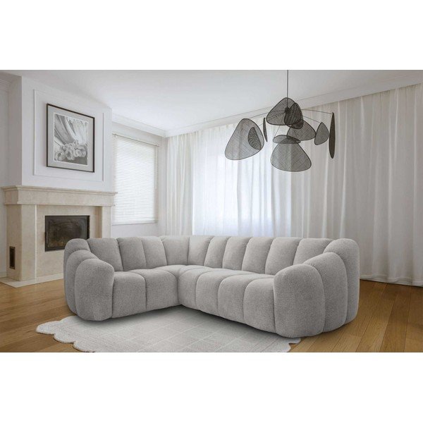 Világosszürke sarokkanapé (bal oldali-L alakú) Shell – Miuform-image-1