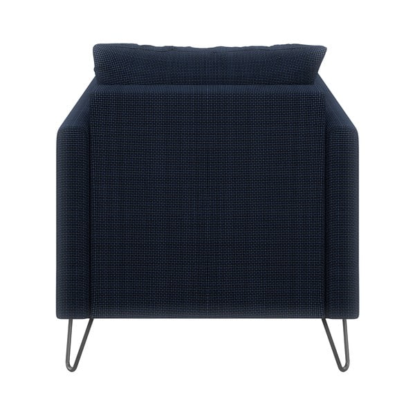 Sötétkék zsenília fotel Freya – Ropez-image-2