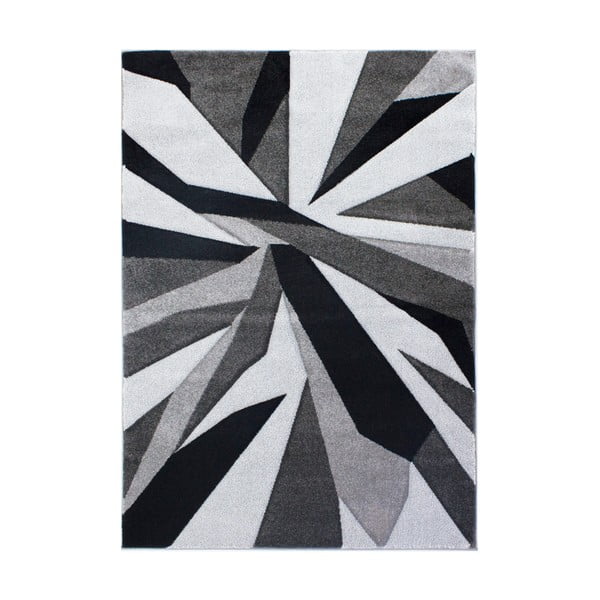 Shatter Black Grey feketésszürke szőnyeg, 80 x 150 cm - Flair Rugs