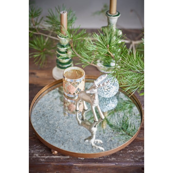 Üveg dekoratív tálca ø 35 cm Glacier – Bloomingville-image-3