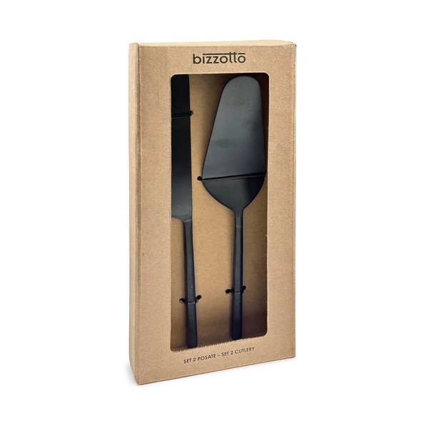 Rozsdamentes acél torta tálaló készlet 2 db-os Hestia – Bizzotto-image-2