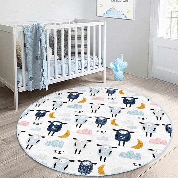 Fehér gyerek szőnyeg ø 120 cm Comfort – Mila Home-image-3
