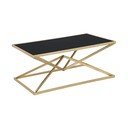 Piramid dohányzóasztal fekete üveg asztallappal, 110 x 60 cm - Mauro Ferretti