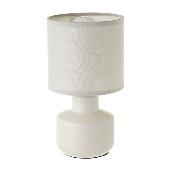 Krémszínű kerámia asztali lámpa textil búrával (magasság 22 cm) – Casa Selección