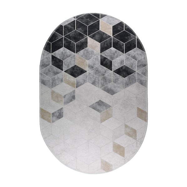 Fehér-szürke mosható szőnyeg 60x100 cm – Vitaus