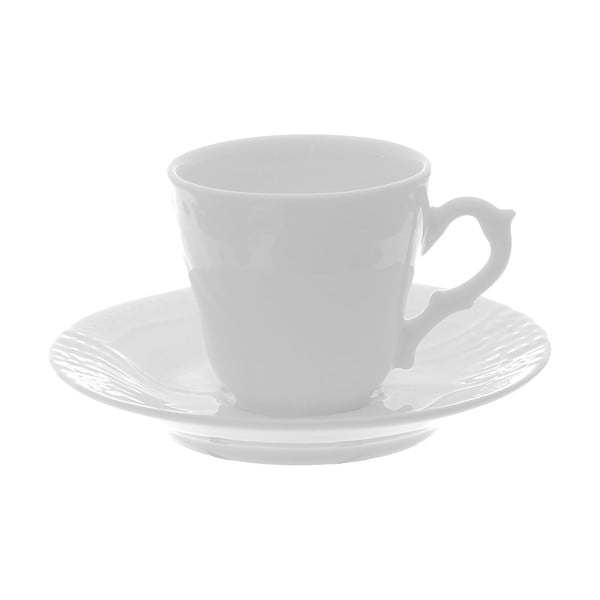 Fehér porcelán csésze és csészealj - Kasanova