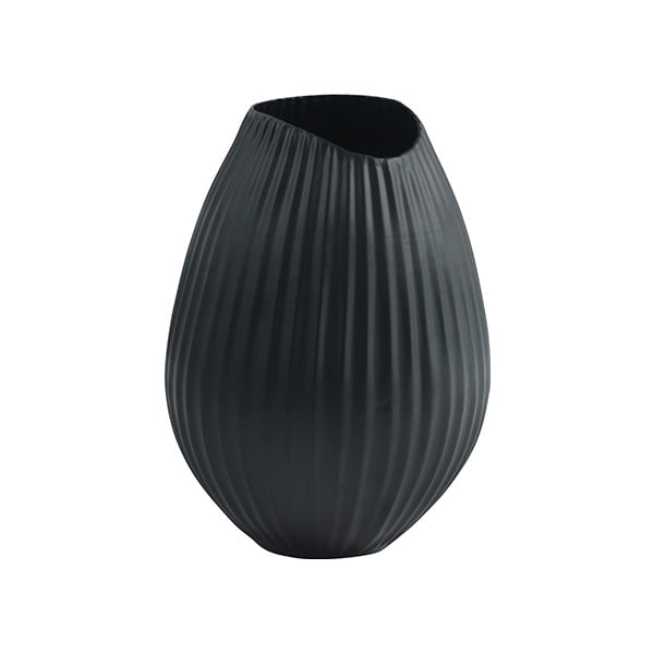 Oslo fekete váza Ø 15 cm - Fuhrhome