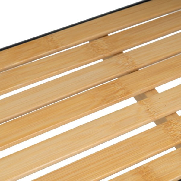 Fekete-natúr színű bambusz polcos állvány 41x77 cm – Casa Selección-image-2