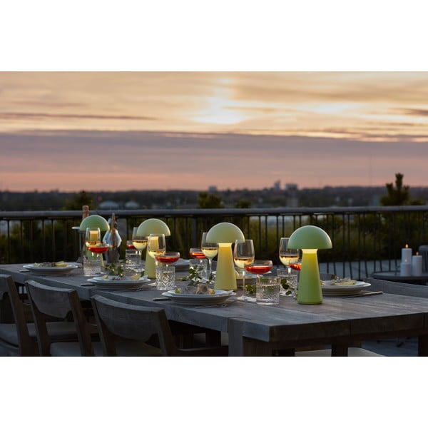 Sárga LED asztali lámpa távirányítóval (magasság 28 cm) Sam – Sirius-image-4