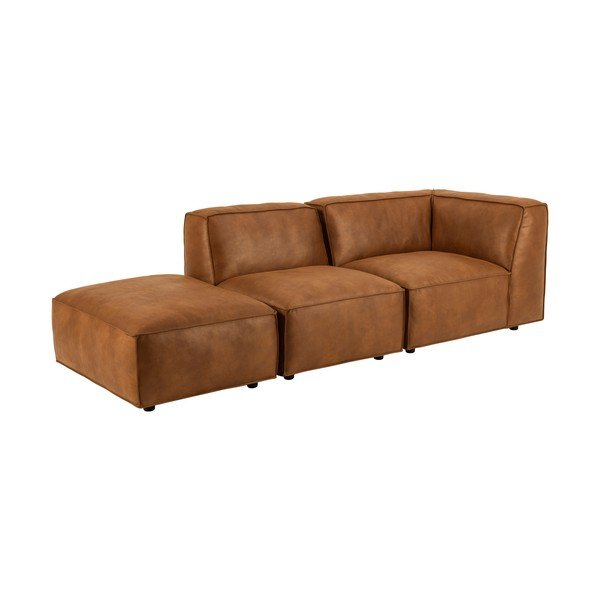 Konyakbarna bőrutánzat heverő (jobb oldali) Fairfield Kentucky – Bonami Selection-image-3