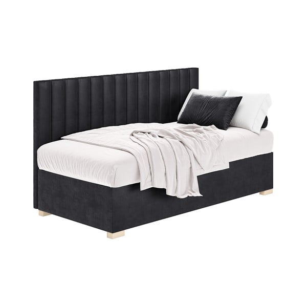 Sötétkék ágyneműtartós gyerekágy matraccal 90x200 cm Chill – Ghado-image-2