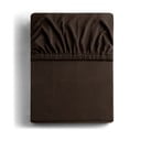 Sötétbarna gumis jersey lepedő 180x200 cm Amber – Restilo