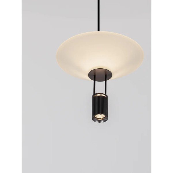 Matt fekete alumínium LED függőlámpa akrilüveg búrával ø 22 cm Anafi – Nova Luce-image-2