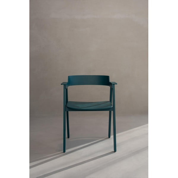 Petróleum színű tölgyfa karfás étkezőszék Flip – Gazzda-image-4