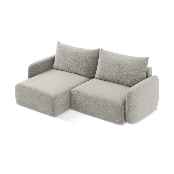 Világosszürke kinyitható-tárolóhelyes sarokkanapé (bal oldali) Kalena – Makamii-image-3