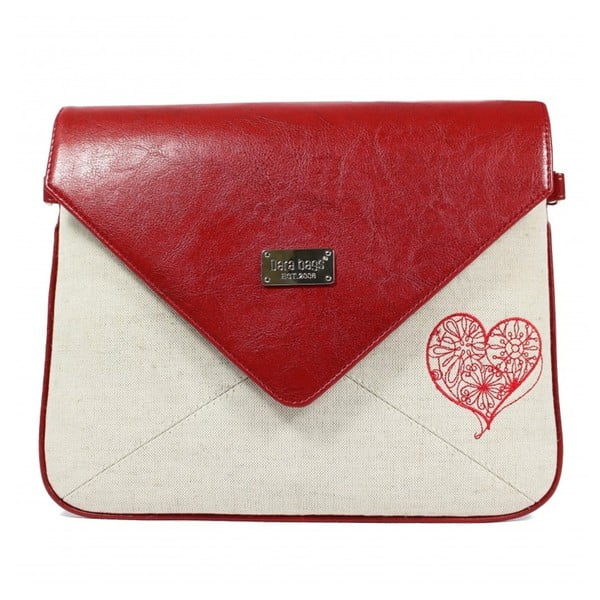Envelope No.519 piros-bézs retikül - Dara bags
