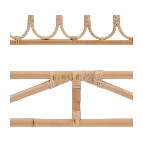 Natúr színű rattan ágytámla 90x110 cm Caterina – Kave Home-image-1