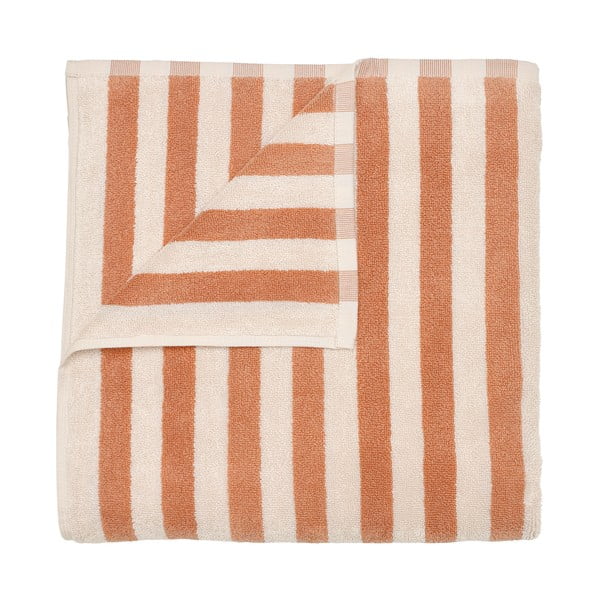 Narancssárga-bézs frottír bio pamut fürdőlepedő 70x140 cm Arto – Blomus