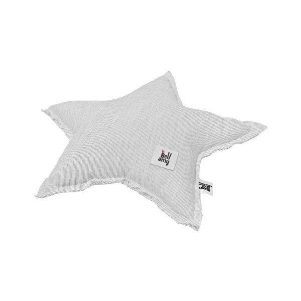 Stripes szürke csillag alakú len gyerekpárna - BELLAMY-image-2