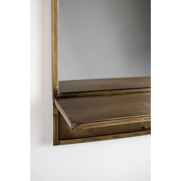 Fali tükör polccal 37x61 cm Feyza – White Label-image-2