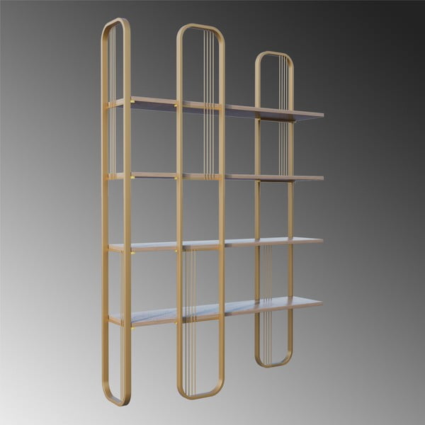 Aranyszínű polcos állvány borovi fenyő dekorral 125x180 cm Sierra – Kalune Design-image-4