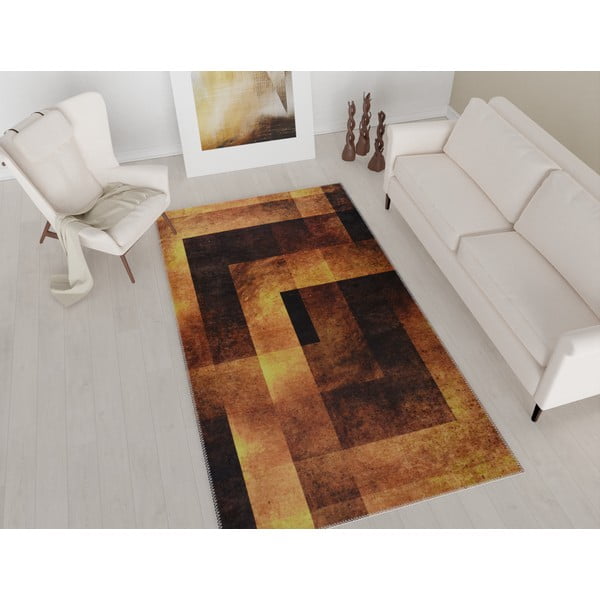 Narancssárga mosható futószőnyeg 80x200 cm – Vitaus-image-1