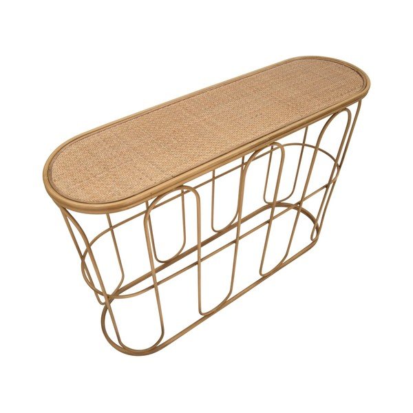 Natúr színű rattan konzolasztal 32x110 cm Samui – Mauro Ferretti-image-3