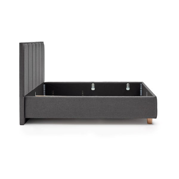 Wega sötétszürke kétszemélyes ágy tárolóhellyel, 180 x 200 cm - AzAlvásért-image-4