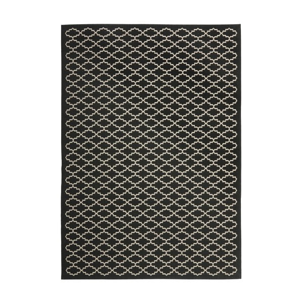 Gwen fekete beltéri/kültéri szőnyeg, 170 x 121 cm - Safavieh