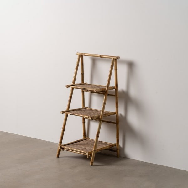 Natúr színű bambusz polcos állvány 48x100x45 cm Manali – Ixia-image-1