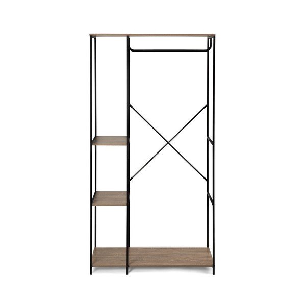 Fekete acél előszoba bútor 90x170x40 cm Aris – Bonami Essentials