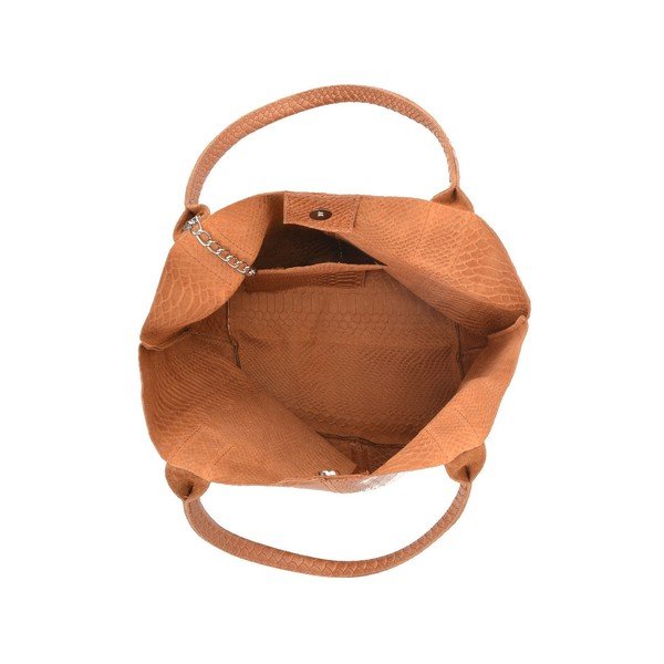 Lola konyakbarna bőr shopper táska - Renata Corsi-image-3