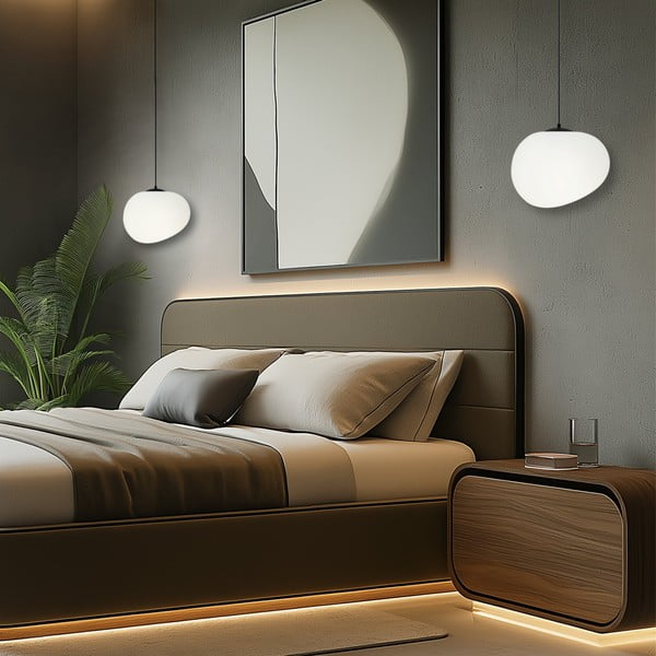 Fekete-fehér függőlámpa ø 25 cm Stones – Candellux Lighting-image-1