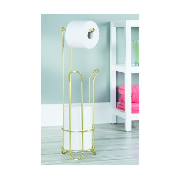 Aranyszínű acél WC-papír tartó állvány Classico – iDesign-image-4